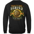 thumbnail image 1 of Vietnam Proud To Have Served MILITARY 100% Cotton Black Long Sleeves T-Shirt Small, 1 of 1