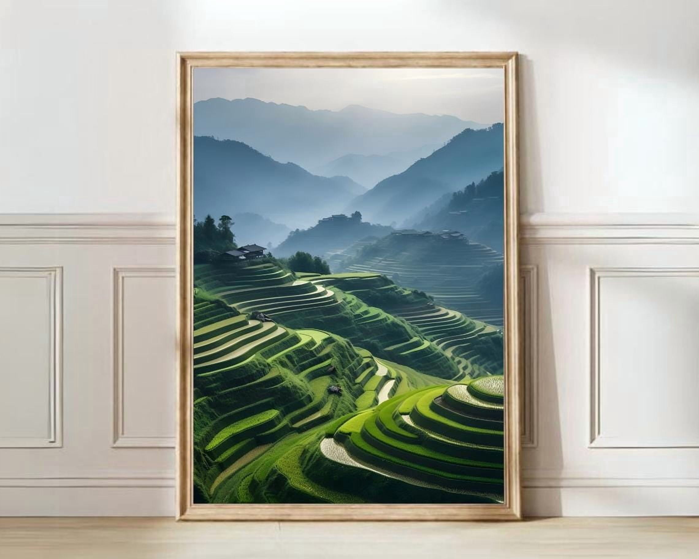 Vietnam Rice Field Terrace Sapa Hue Mountains Poster, Living Room And ...