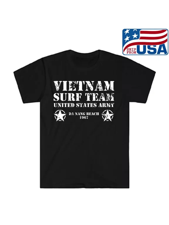 Vietnam Surf Team Men's Black T-shirt Size S to 3XL