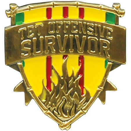 Vietnam TET Survivor Metal Dress Pin