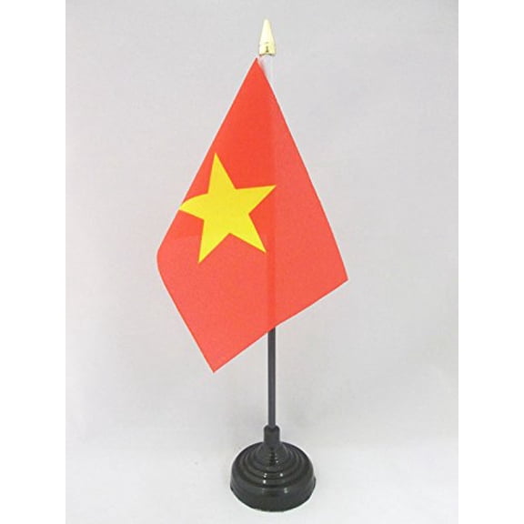 Vietnam Table Flag 4'' x 6'' golden spear top