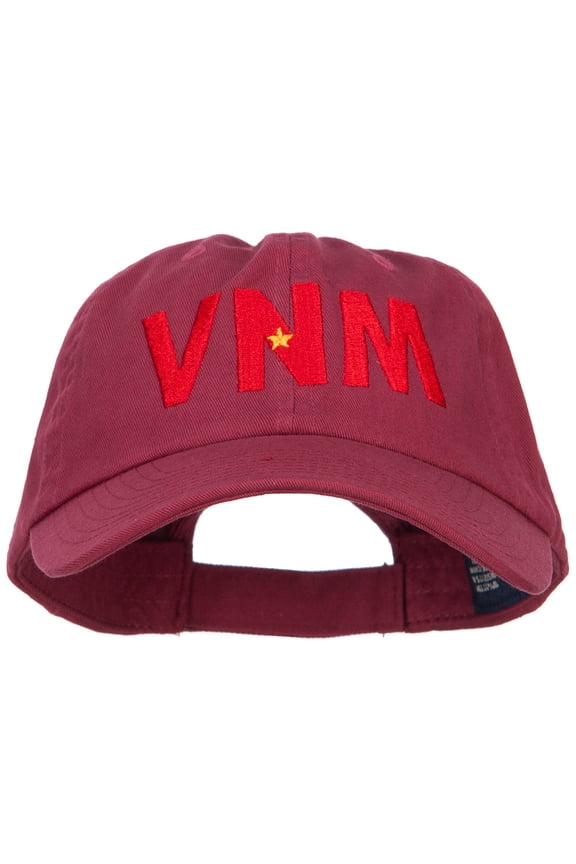 Vietnam VNA Flag Embroidered Low Profile Cap - Wine OSFM