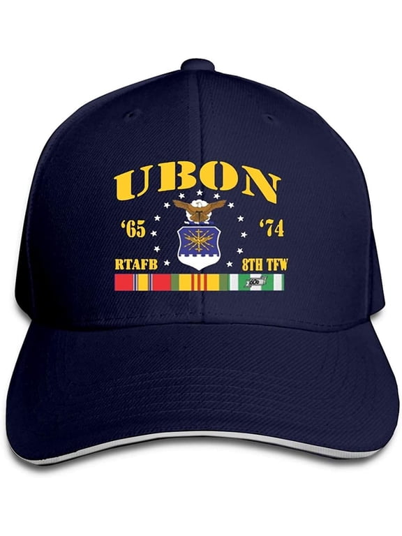 Vietnam Veteran Air Force Ubon 8th Tactical Fighter Wing Unisex Baseball Caps Sandwich Cap Plain Caps Jeans Caps Navy