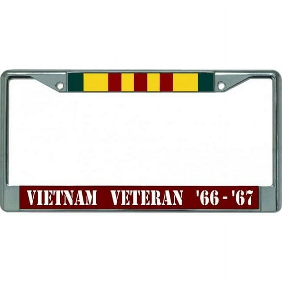 Vietnam Veteran Any Years Chrome License Plate Frame