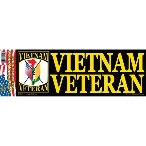 Eagle Emblems BM0014 Sticker - Vietnam, Veteran - 3.5 x 10 in.
