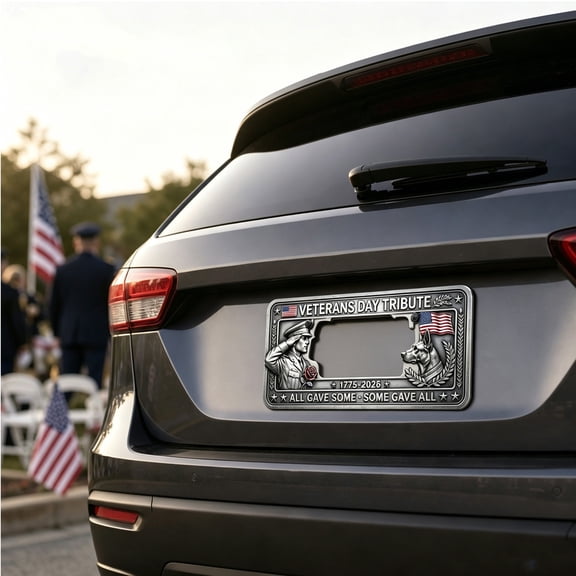 Vietnam Veteran License Plate Frame, Fathers Day Patriotic Gift for Car Exterior