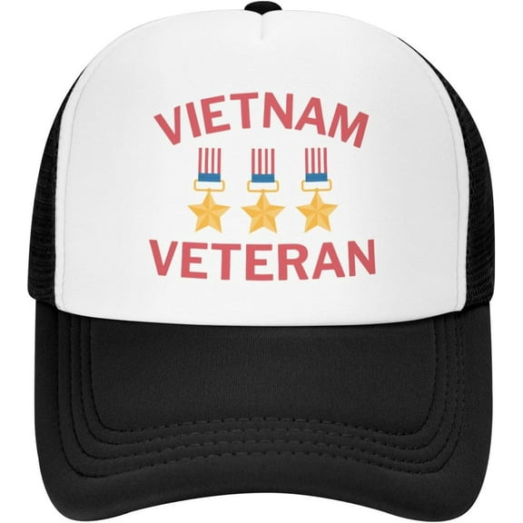 Vietnam Veteran Mesh Cap Thank You Veterans Day Mesh Hat Men Women Baseball Cap Trucker Hat Sports Cap