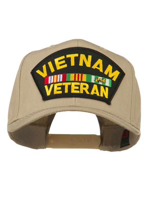 Vietnam Veteran Patched High Profile Cap - Khaki OSFM