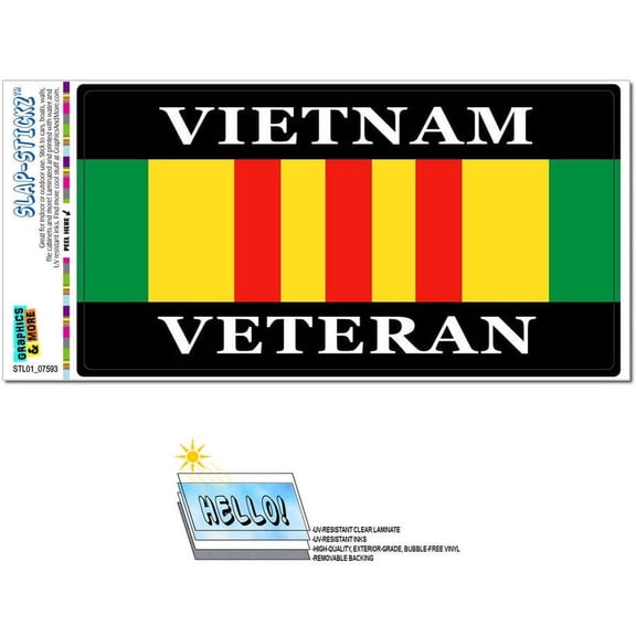 Vietnam Veteran Ribbon SLAP-STICKZ(TM) Premium Sticker