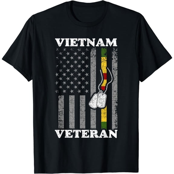 Vietnam Veteran T-Shirt Patriotic American Proud Veteran