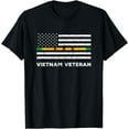 thumbnail image 1 of Vietnam Veteran Thin Line American Flag Pride T-shirt, 1 of 4