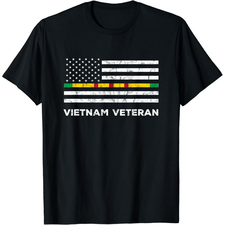 Vietnam Veteran Thin Line American Flag Pride T-Shirt Vietnam Veteran Thin Line American Flag Pride T-Shirt