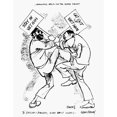 thumbnail image 1 of Vietnam War Cartoon 1965. N'...Meanwhile Back On The Home Front. To Lyndon Johnson With Best Wishes.' Cartoon By Gene, 1 of 3