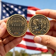 Vietnam War Memorial Coin Remember 58,479 Soldiers 1776-2026 250th Anniversary Collectible Patriotic Military Token Color
