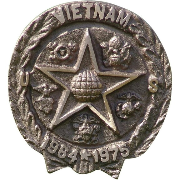 US Flag Store Vietnam War Veteran Grave Marker - in Cast Bronze