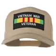 thumbnail image 1 of Vietnam War Veteran Patched Mesh Cap - Khaki OSFM, 1 of 5