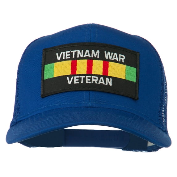 Vietnam War Veteran Patched Mesh Cap - Royal OSFM
