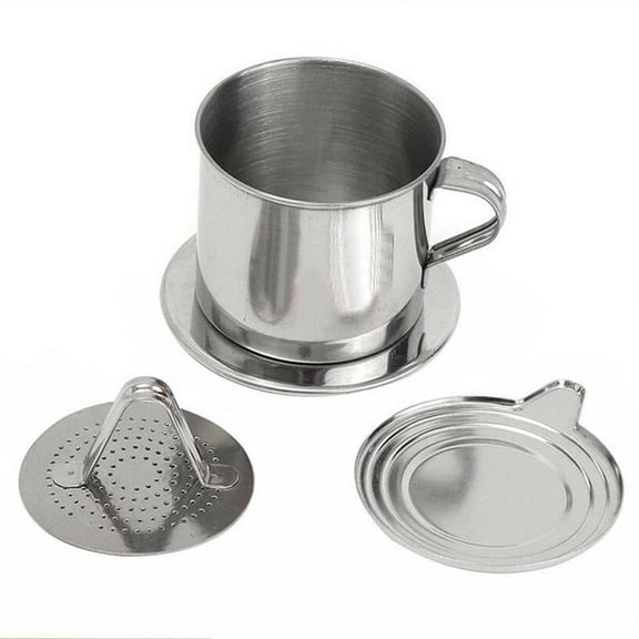 Vietnamese Coffee Filter Heavy Duty Steel Traditional Phin Brewer Reusable Portable Easy Clean Camping Travel Coffee Maker