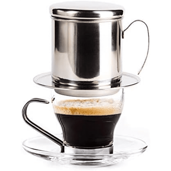 Vietnamese Coffee Maker Filter Phin, Small French Press Portable Cup, Single Serve Coffee Makers, Gift for coffee lovers$$Home Decor, Kitchen, & Other