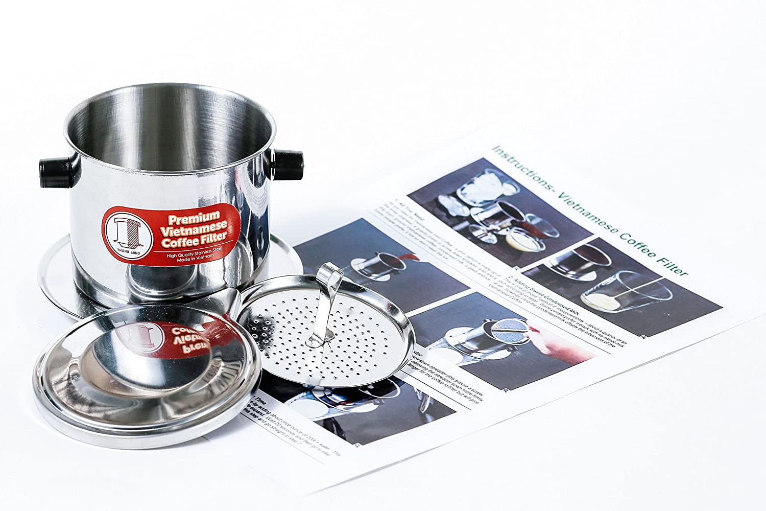 Vietnamese Drip Coffee Maker Filter Stainless Steel 6 oz Lifetime