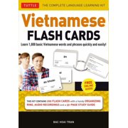 Vietnamese Flash Cards Kit The Complete Language Learning Kit 200 Hole Punched Cards, Online Audio Recordings, 32-Page Study Guide Other