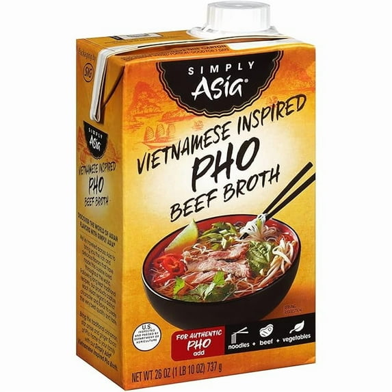 Vietnamese Inspired Pho Beef Broth, 26 fl oz Pack of 1