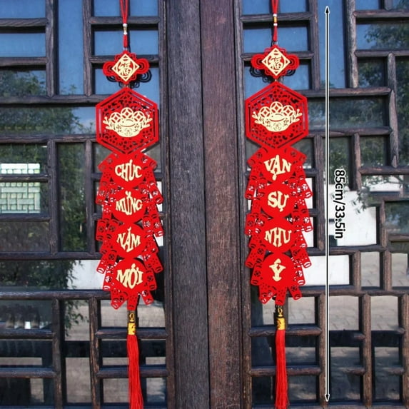 Vietnamese Lunar New Year couplet Spring Festival Door pendant New Year 2025 Wall Hanging Decor The Year of Snake Supplies