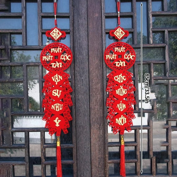 Vietnamese Lunar New Year couplet Spring Festival Door pendant New Year 2025 Wall Hanging Decor The Year of Snake Supplies