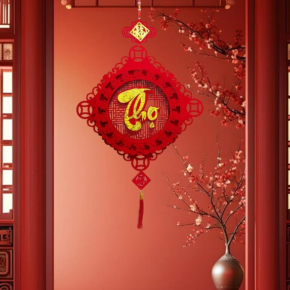 Vietnamese New Year Decorations 2025 | Lunar New Year Decorations 2025 Red New Year Home Decoration Spring Festival Decorations,Chinese Spring Festival Red Ornament,Lunar New Year Decoration