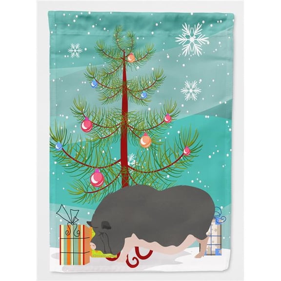 Vietnamese Pot-Bellied Pig Christmas Flag Garden