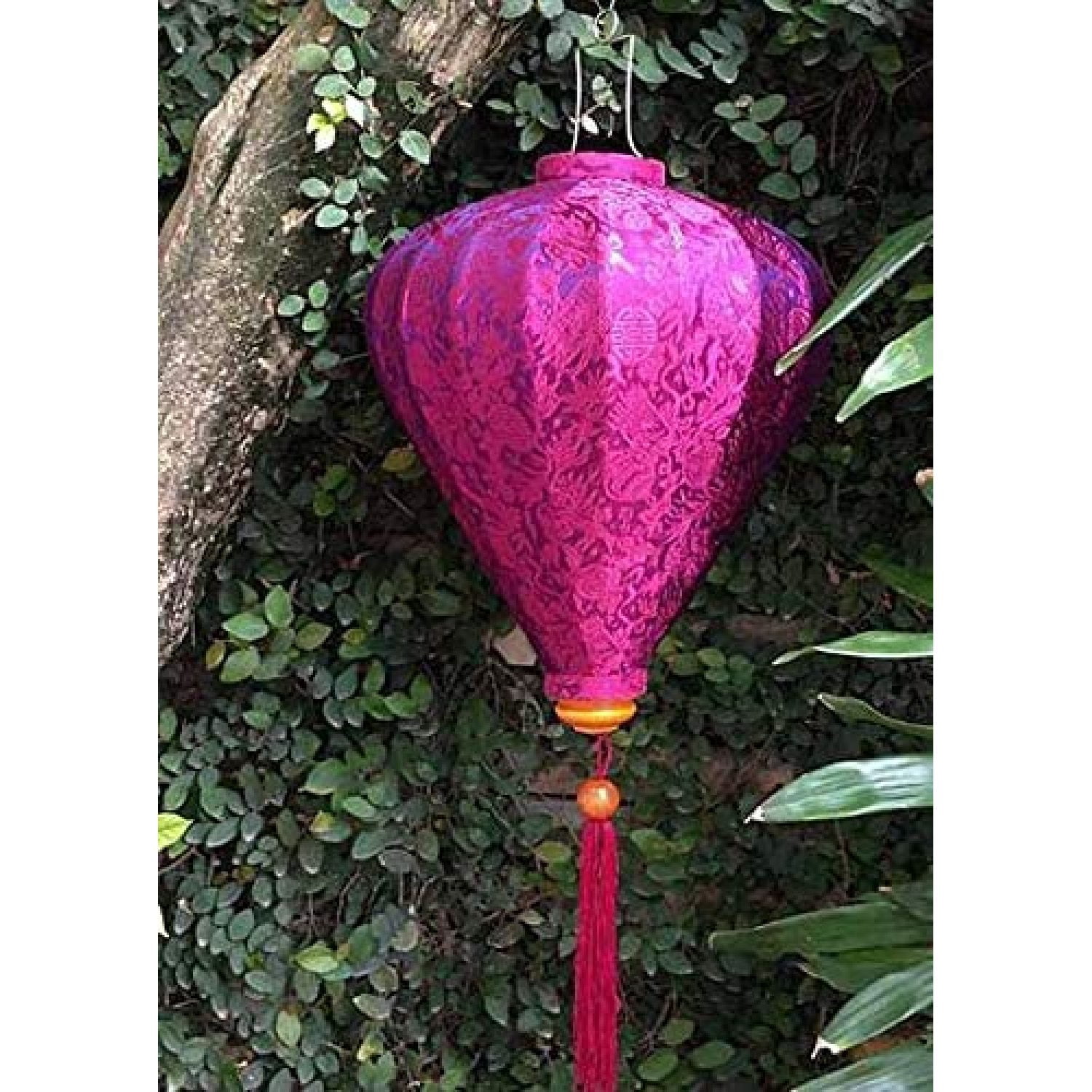 Vietnamese Silk Lantern Large Tear Drop (Red Violet)