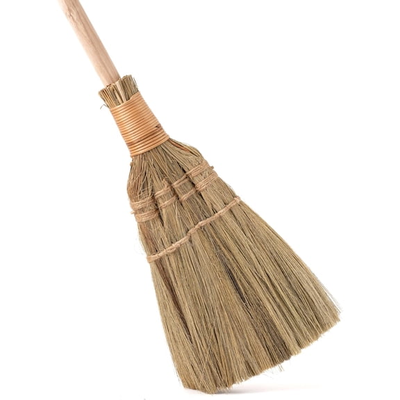 Vietnamese Straw Soft Broom for Cleaning with Long Handle Broom- Broom Decorative 9.45'' Width, 45.28" Length