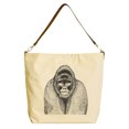 thumbnail image 1 of Vietsbay Women Gorilla-1 Beige Printed Canvas Tote Bag with Leather Strap WAS_29, 1 of 1