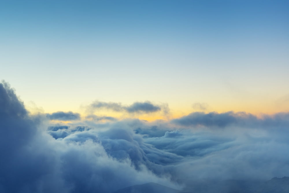 View Above the Clouds Beautiful Sunset Cloudscape Canvas Art - Design Pics Vibe Design Pics (34 x 22)
