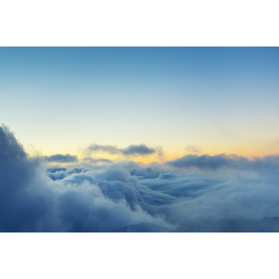 View Above the Clouds Beautiful Sunset Cloudscape Canvas Art - Design Pics Vibe Design Pics (34 x 22)