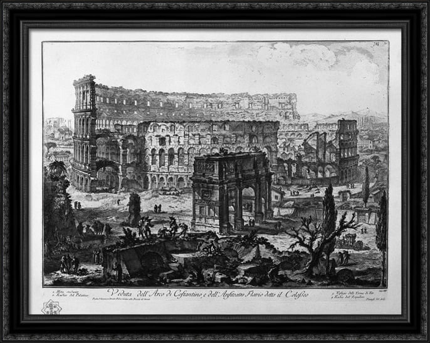 View of the Arch of Constantine and the Flavian Amphitheatre, called ...