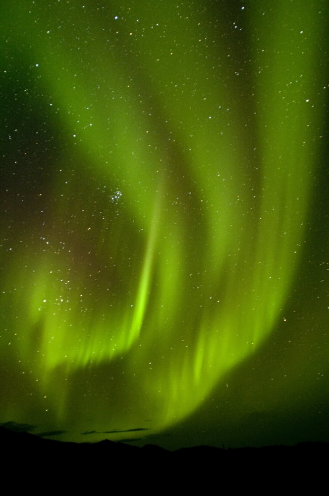 View Of Aurora Borealis Dancing Above Noatak River In Gates Of The Arctic National Park And Preserve Arctic Alaska Fall Canvas Art - Carl Johnson Design Pics (22 x 34)
