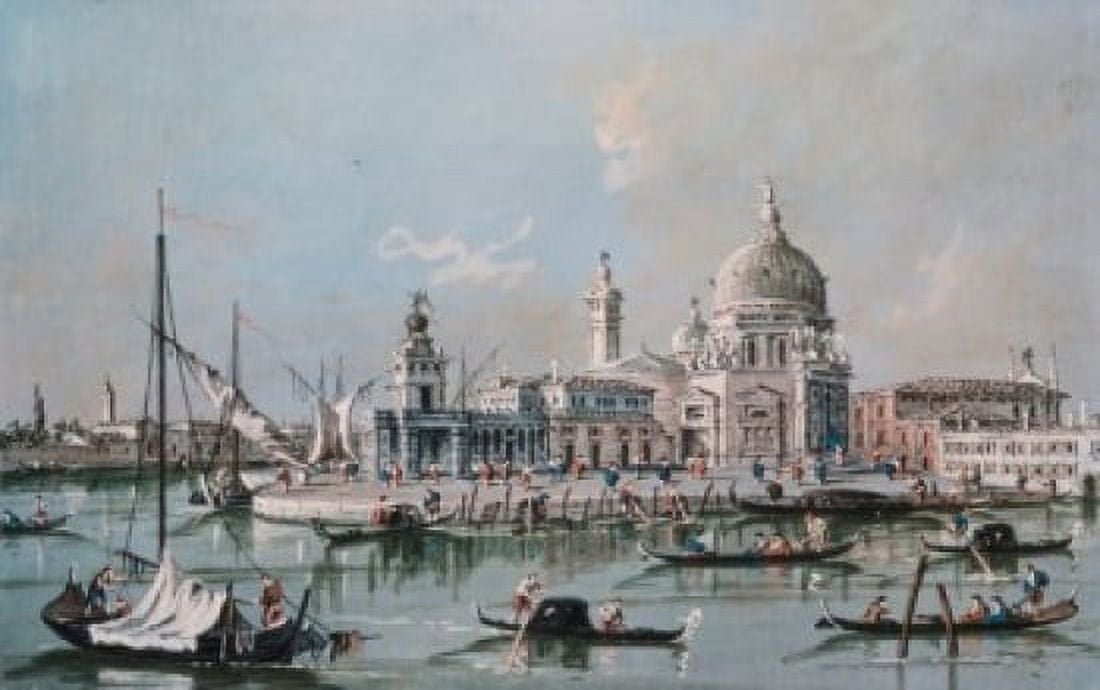 View of the Church of Santa Maria della Salute 1795-1798 Giacomo Guardi (1764-1835 Italian) Watercolor & gouache Pushkin Museum of Fine Arts Moscow Russia Canvas Art - Giacomo Guardi (24 x 36)