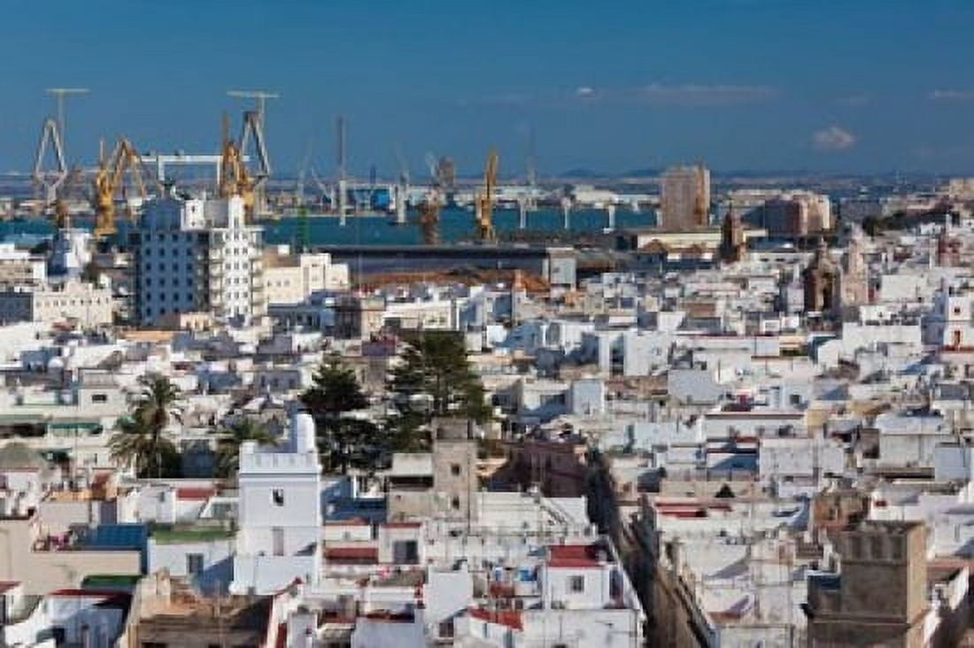 View From Torre Tavira Cadiz Spain Canvas Art - Walter Bibikow DanitaDelimont (38 x 25)