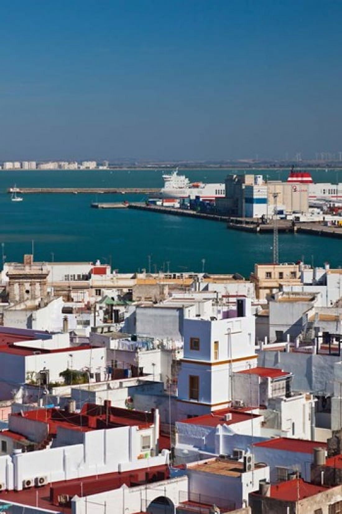 View From Torre de Poniente Cadiz Spain Canvas Art - Walter Bibikow DanitaDelimont (25 x 38)