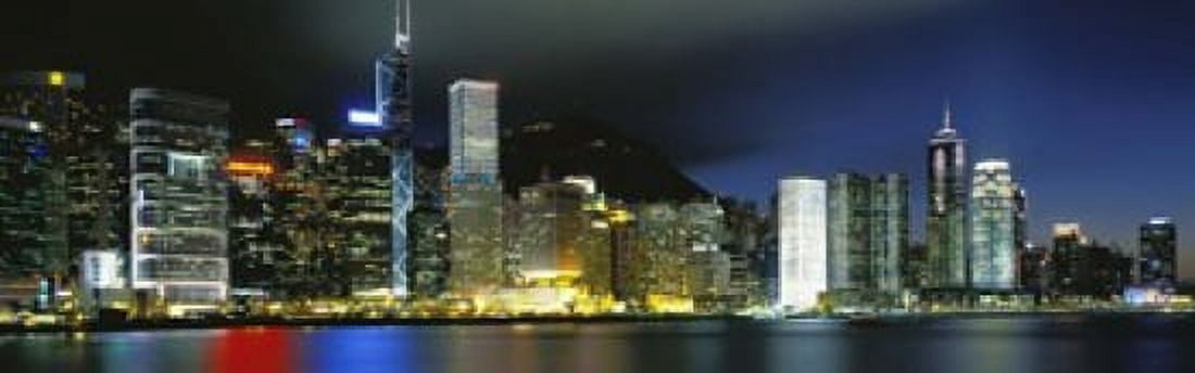 View From Wanchai Central District Hong Kong Canvas Art - Panoramic Images (36 x 12)
