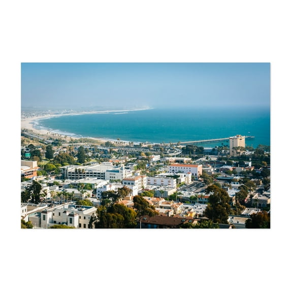 View from Grant Park, Ventura 04 - Ventura California Photography Coast Cityscape Beach Ocean Landscape Skyline Seaside Unframed Wall Art Print 4 x 6 inches