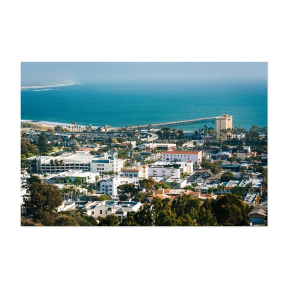 View from Grant Park, Ventura 06 - Ventura California Photography Coastal Cityscape Ocean Bridge Seaside City Harbor Unframed Wall Art Print 5 x 7 inches