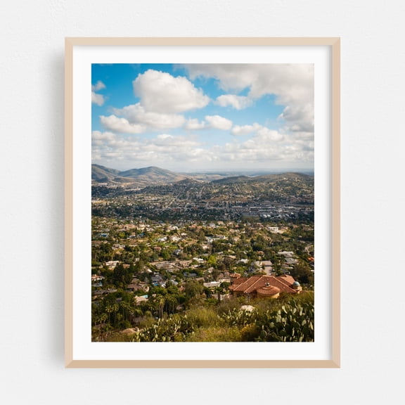 View from Mt. Helix Park, La Mesa - La Mesa California Photography Landscape Scenic Mountain Nature Cityscape Cactus Skyline Oak Framed Wall Art Print 6 x 8 inches
