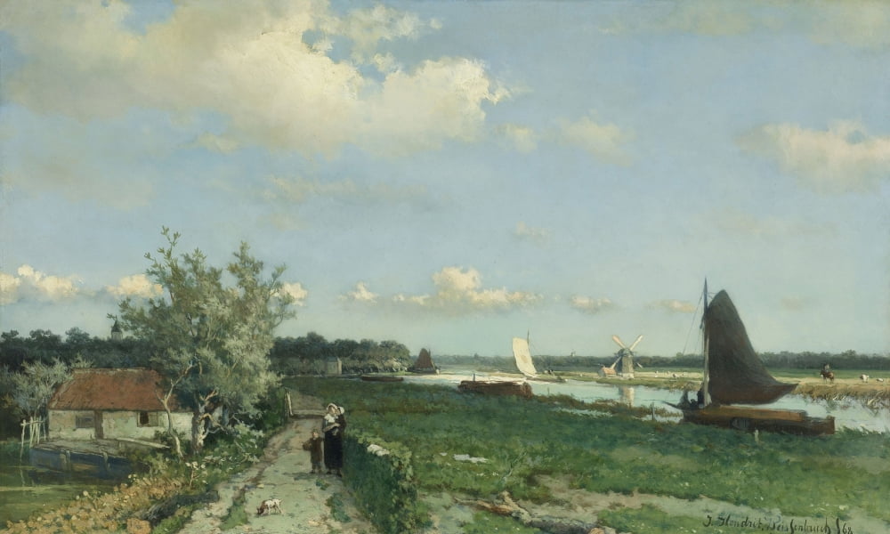 View Near The Geest Bridge Canvas Art - (36 x 24)