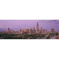 thumbnail image 1 of View Of A Cityscape At Twilight, Chicago, Illinois, USA Poster Print (36 x 12), 1 of 1
