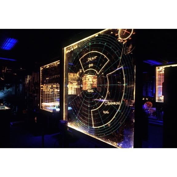 View Of A Radar Scope Aboard The Amphibious Assault Ship Uss Nassau. April 1 1982. History (36 x 24)