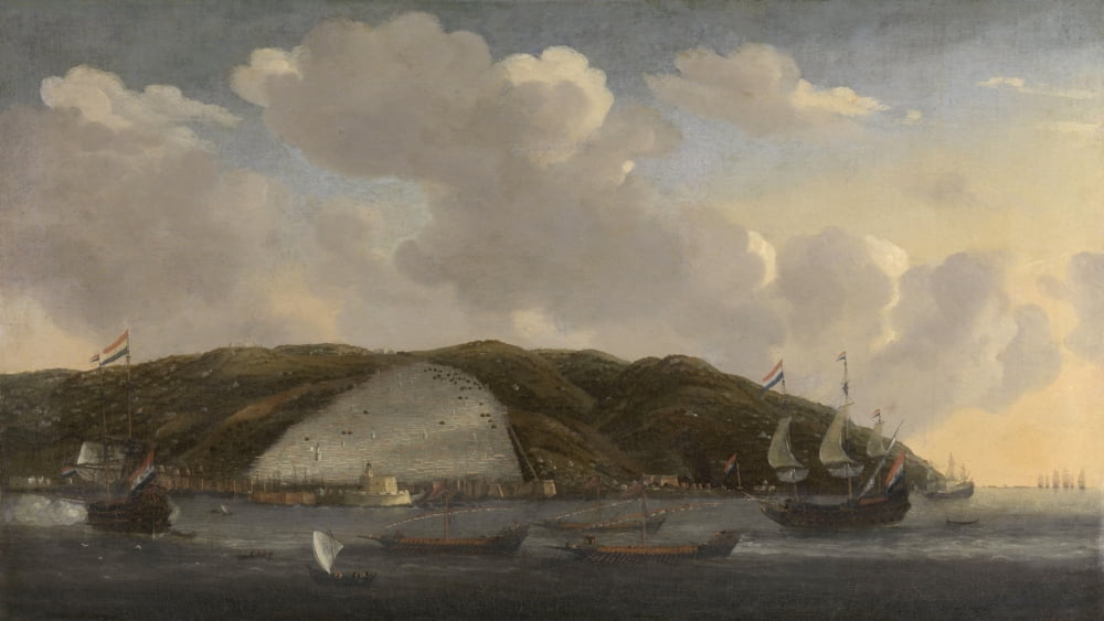 View Of Algiers With De RuyterS Ship De Liefde Canvas Art -  (36 x 24)