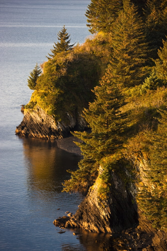 View Of Chiniak Bay Kodiak Island Southwest Alaska Fall Canvas Art - Kevin Smith Design Pics (12 x 18)