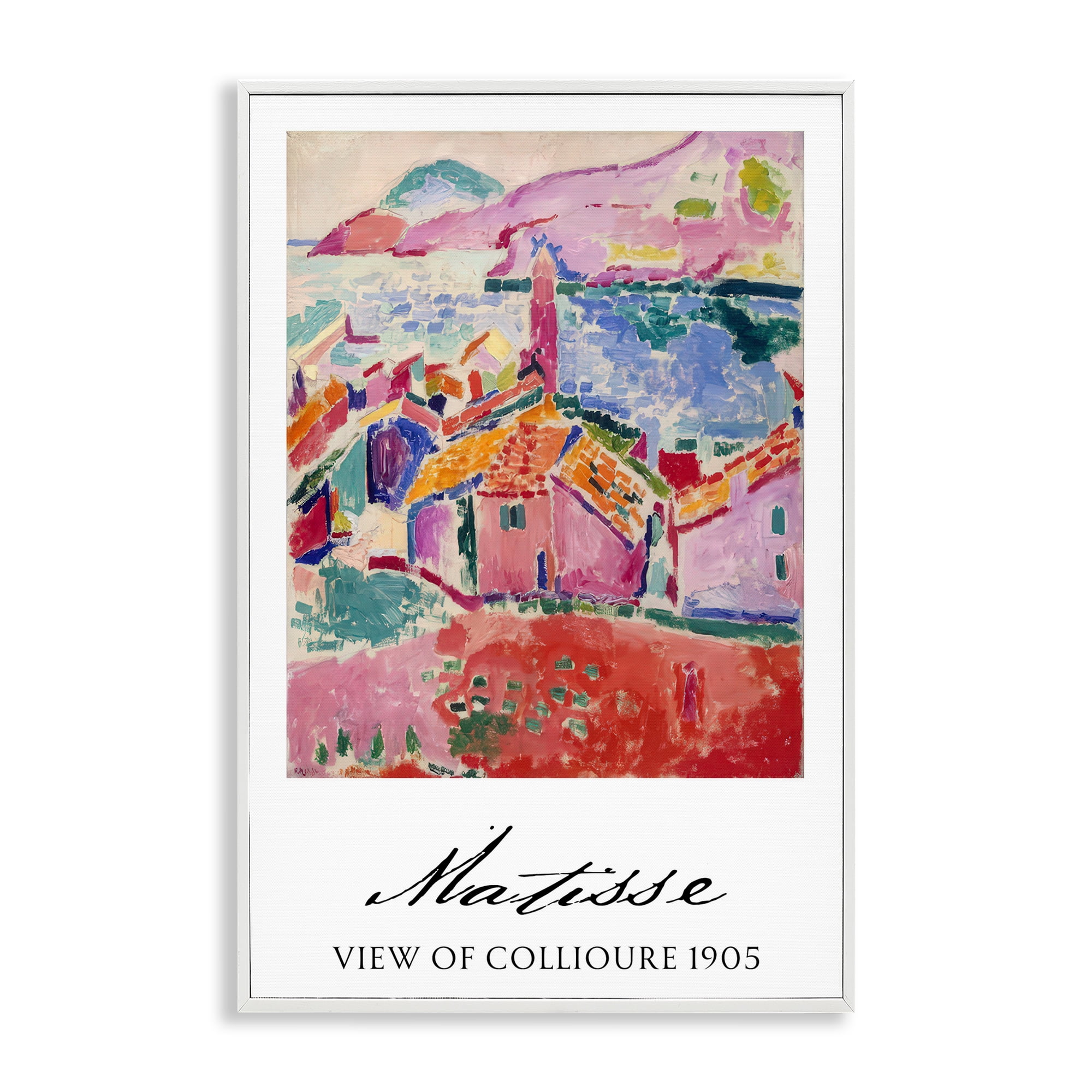 View Of Collioure White Framed Giclee Art, design by Vintage Hustle